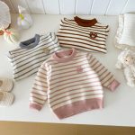 [73-120cm]ボーダー ニット セーター - Image 8