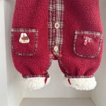 [66-100cm] うさぎ 蝶結び あったか カバーオール&マフラー - Image 4