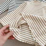 [66-100cm] ボーダー 花柄 トップス - Image 9