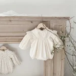 [66-90cm] 肩フリル ロンパース - Image 5