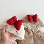 [73-120cm] 蝶結び&小花柄 キルティング コート - Image 12