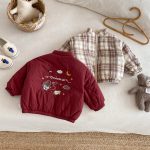 [73-120cm] 刺繍 カートゥーン リバーシブル コート - Image 3