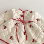 [73-120cm] さくらんぼ 中綿 ワンピース - Image 3