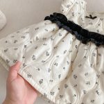 [73-120cm] 花柄 中綿 ノースリーブ ワンピース - Image 11