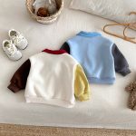 [73-120cm] 配色 裏起毛 スウェット - Image 10