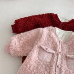 [66-90cm] シャネル風 裏起毛 カバーオール - Image 9