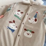 [66-90cm]コーデュロイ 犬 刺繍 カバーオール - Image 15