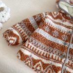 [73-120cm] レトロ 裏起毛 ジャカード ジャケット - Image 6