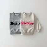 [80-130cm] 英字刺繡 トップス - Image 2