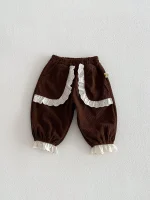 [66-100cm]コーデュロイ パンツ フリル 履きやすい 人気 ボトムス - Image 2