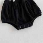 [66-100cm] レース襟 トップス & サロペット ロンパース 2点セット - Image 3