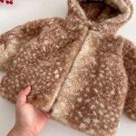 [73-120cm] かわいい トナカイ あったか カバーオール/フード付きアウター - Image 2