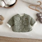 [73-120cm] ワッペン付き あったか ジャケット - Image 9