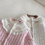 [66-90cm] フード付き 花柄 カバーオール - Image 2