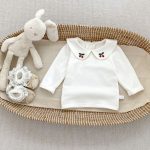 [73-120cm]学院風 チェック ワンピース or さくらんぼ 刺繍襟 Tシャツ - Image 7