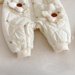 [66-90cm] 刺繍入り 中綿 カバーオール - Image 9