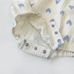 [66-90cm] ハート柄 ロンパース - Image 2