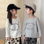 [80-150cm]長袖Tシャツ デザートプリント シンプル 定番 兄妹お揃い - Image 5