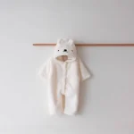 [66-90cm] 熊柄 ボア オールインワン - Image 7