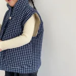 [80-130cm] チェック ベスト - Image 4