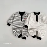 [66-90cm] 韓国風 英字プリント オールインワン - Image 5