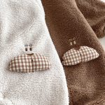 [66-90cm]韓国風 ボアフードカバーオール - Image 3