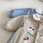 [66-90cm]コーデュロイ 犬 刺繍 カバーオール - Image 12