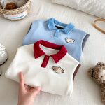 [73-120cm] 配色 裏起毛 スウェット - Image 2