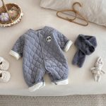 [66-90cm]カートゥン キルティング カバーオール&ネックウォーマーセット - Image 8