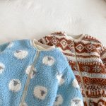 [66-90cm]カートゥン 裏起毛 カバーオール&帽子セット - Image 13