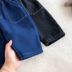 [73-120cm] 無地 裏起毛 デニムパンツ - Image 14