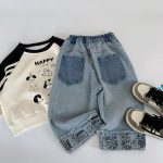 [90-140cm]落書き デニムパンツ - Image 10