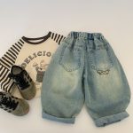 [90-140cm]レトロ サルエルパンツ - Image 3