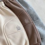 [73-120cm] おうち 刺繍 裏起毛 パンツ - Image 9