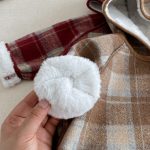 [73-120cm] チェック柄 フード付き モコモコ アウター - Image 11