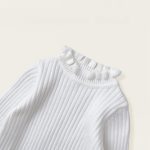 [80-140cm] 立体リボン チュールワンピース&フリルニット 二点セット - Image 9