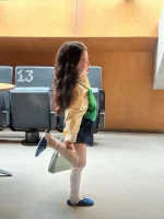 [90-140cm] グリーンキャミOR シャツ ORデニム スカート - Image 11