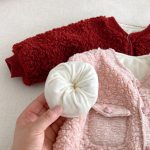 [66-90cm] シャネル風 裏起毛 カバーオール - Image 14