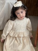 [90-140cm]レース クリーム プリンセス ワンピース - Image 4