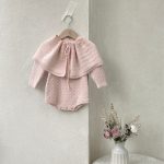 [66-90cm]透かし編み ロンパース&取り外しケープ - Image 9