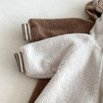 [66-90cm]韓国風 ボアフードカバーオール - Image 5