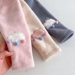 [73-120cm] ぽんぽん ワッペン あったか レギンス - Image 9