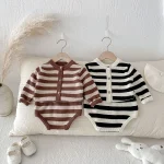 [66-90cm] ボーダーニット セットアップ - Image 14