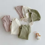 [66-90cm] 韓国風 帽子付き ワッフル オールインワン - Image 8