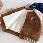 [73-120cm] 韓国風 配色 裏起毛 ブルゾン - Image 12