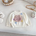 [73-120cm] ぽんぽん付き ニット セーター - Image 7