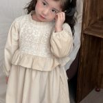[90-140cm]レース クリーム プリンセス ワンピース