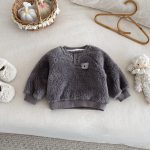 [73-120cm] 韓国風 両面ボア トレーナー - Image 9