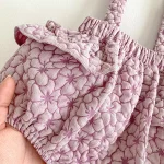 [73-100cm] 花柄 サロペット & トップス 2点セット - Image 13