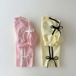 [80-130cm]セットアップ 可愛い リボン付き 人気 おしゃれ 二点セット - Image 6